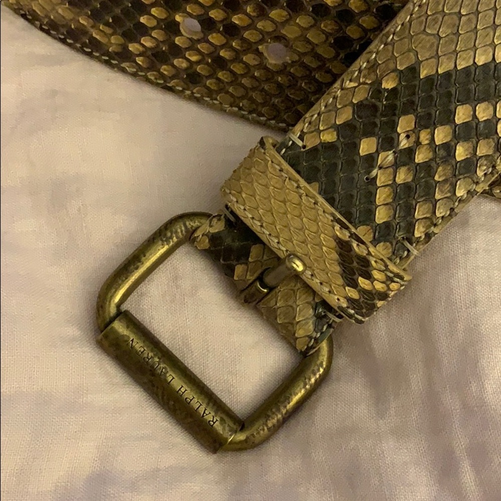 Ralph Lauren Python Belt - Picture 2 of 4